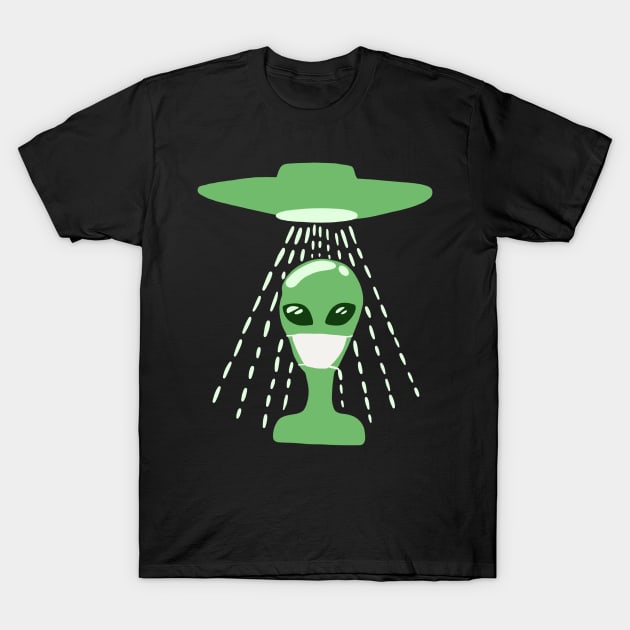 Alien In Face Mask - Social Distancing Quarantine Drawing T-Shirt by isstgeschichte